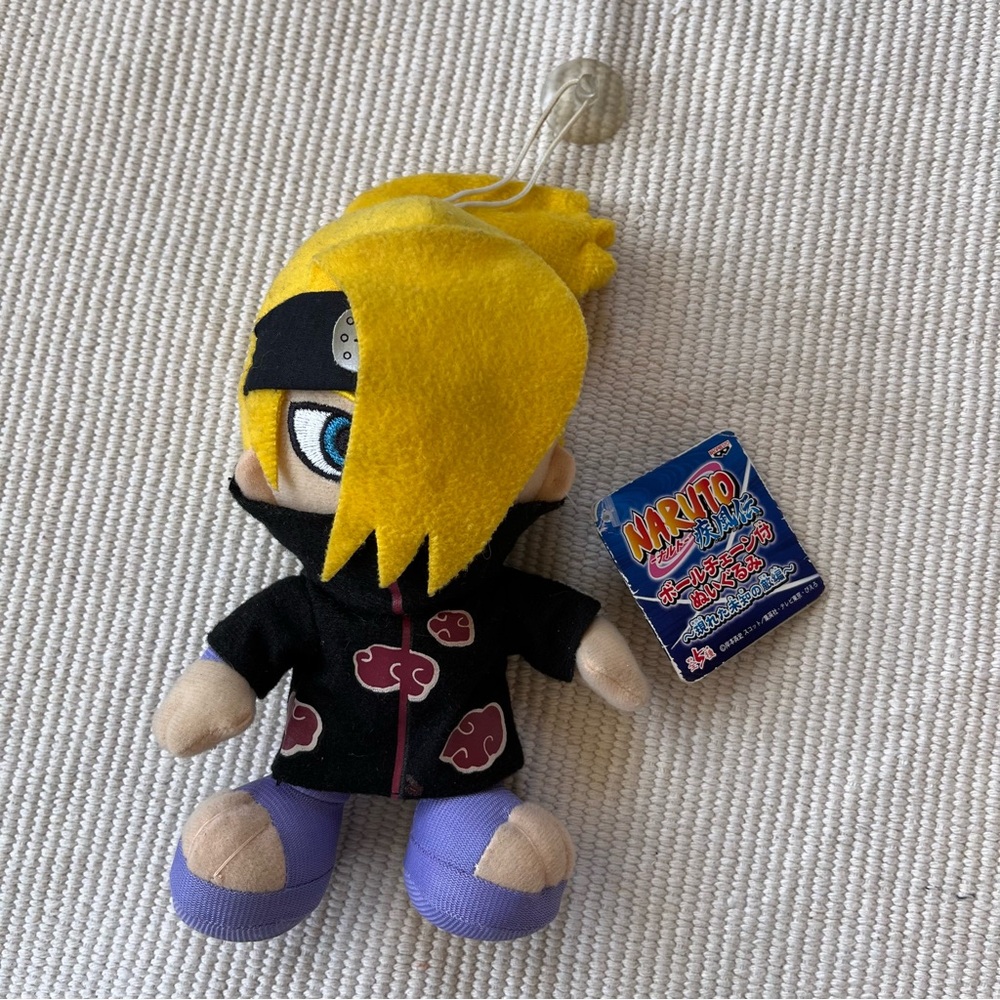 Vintage Banpresto Naruto Shippuden Deidara Akatsuki Plush Suction Cup Chibi Rare